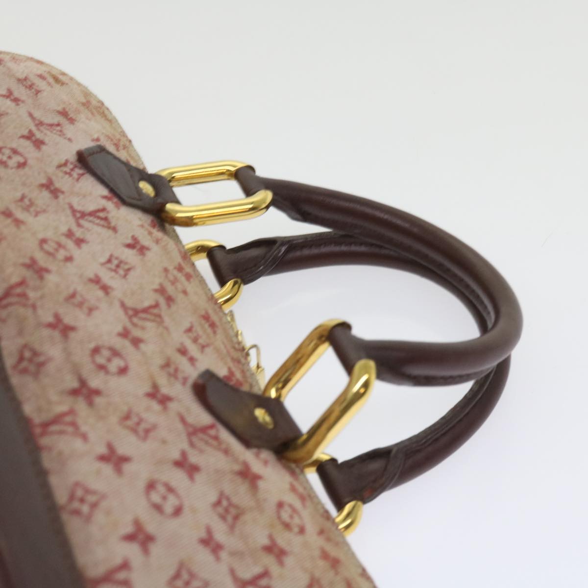 LOUIS VUITTON Monogram Mini Alma Ron Hand Bag Red M92207 LV Auth 65126