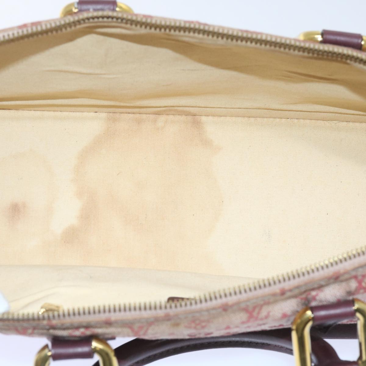 LOUIS VUITTON Monogram Mini Alma Ron Hand Bag Red M92207 LV Auth 65126