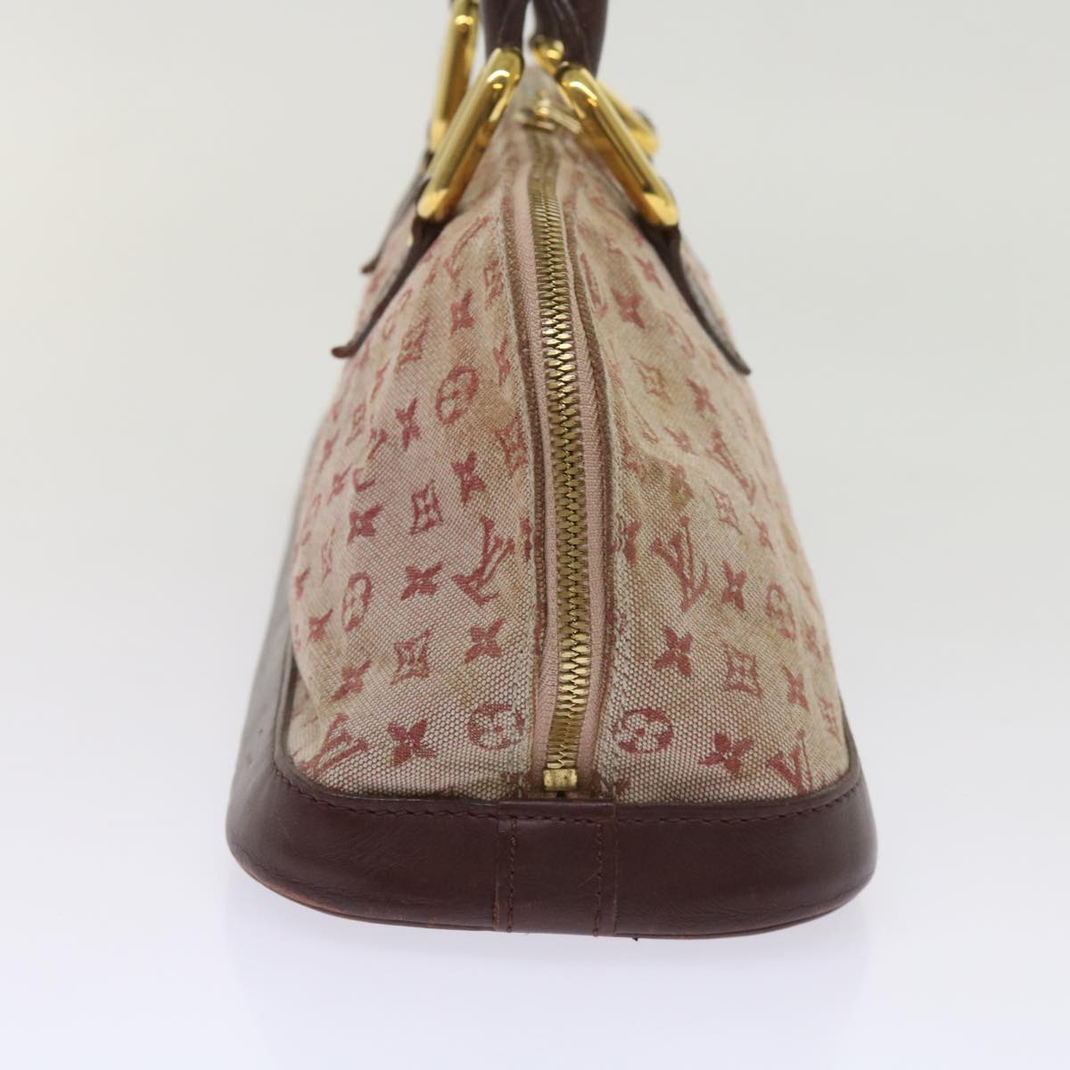 LOUIS VUITTON Monogram Mini Alma Ron Hand Bag Red M92207 LV Auth 65126