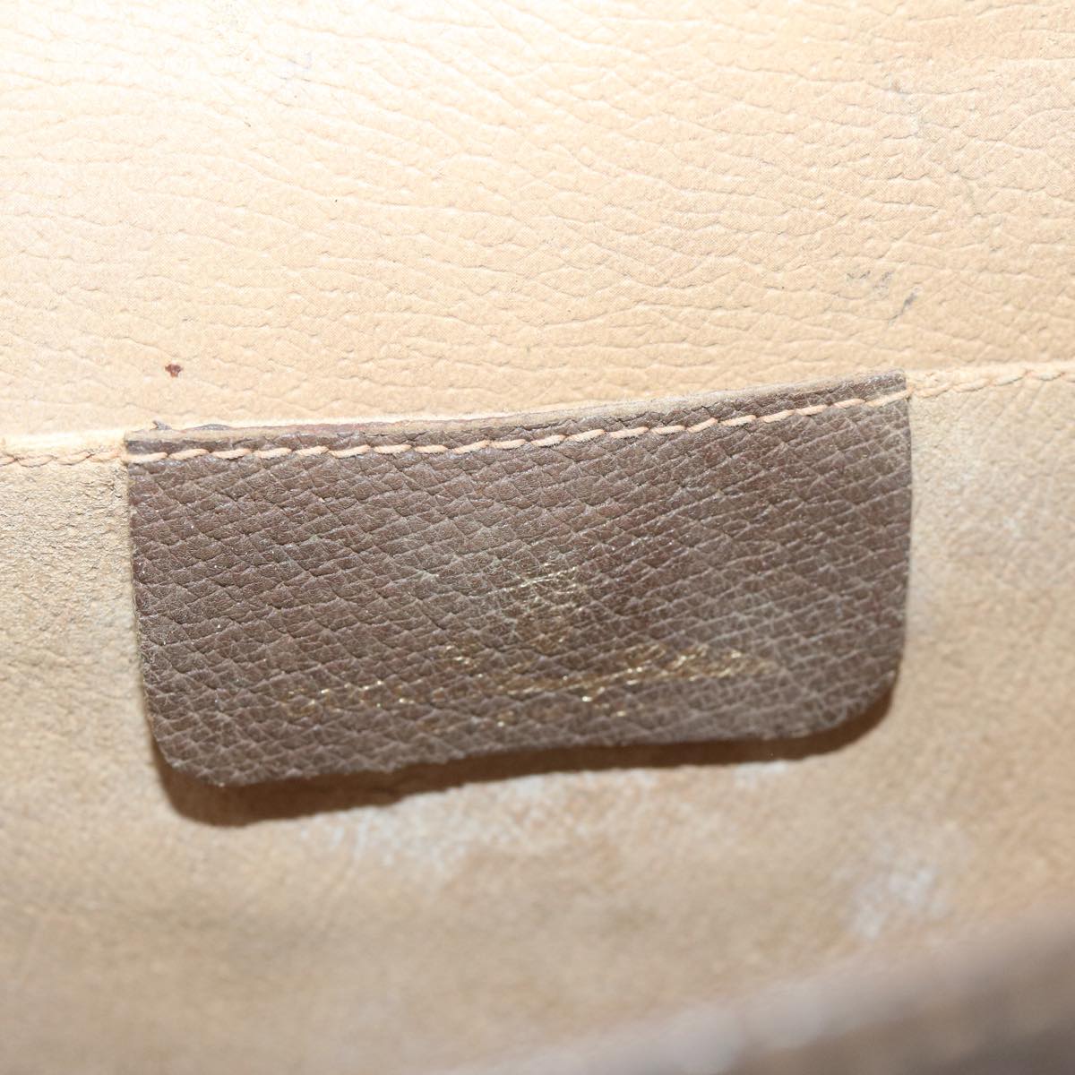 GUCCI GG Supreme Web Sherry Line Clutch Bag PVC Beige 89 01 030 Auth 65174