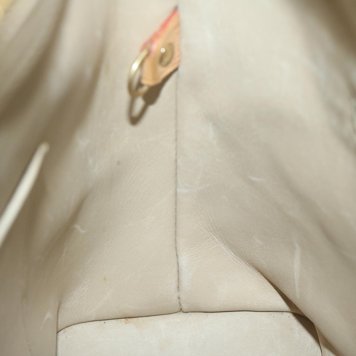 LOUIS VUITTON Monogram Vernis Houston Hand Bag Beige M91004 LV Auth 65193