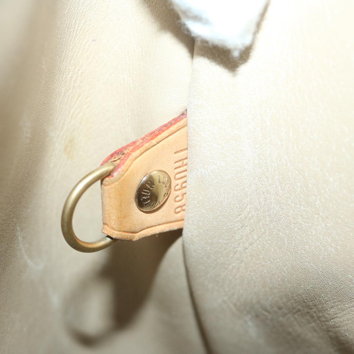 LOUIS VUITTON Monogram Vernis Houston Hand Bag Beige M91004 LV Auth 65193