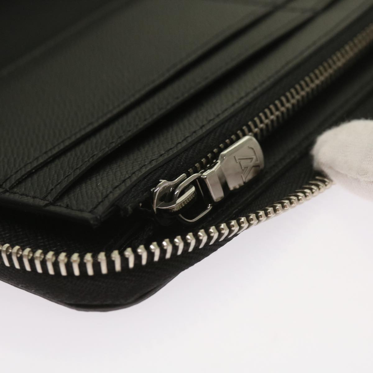 LOUIS VUITTON Monogram Eclipse Zippy Wallet Vertical Wallet M62295 Auth 65226SM