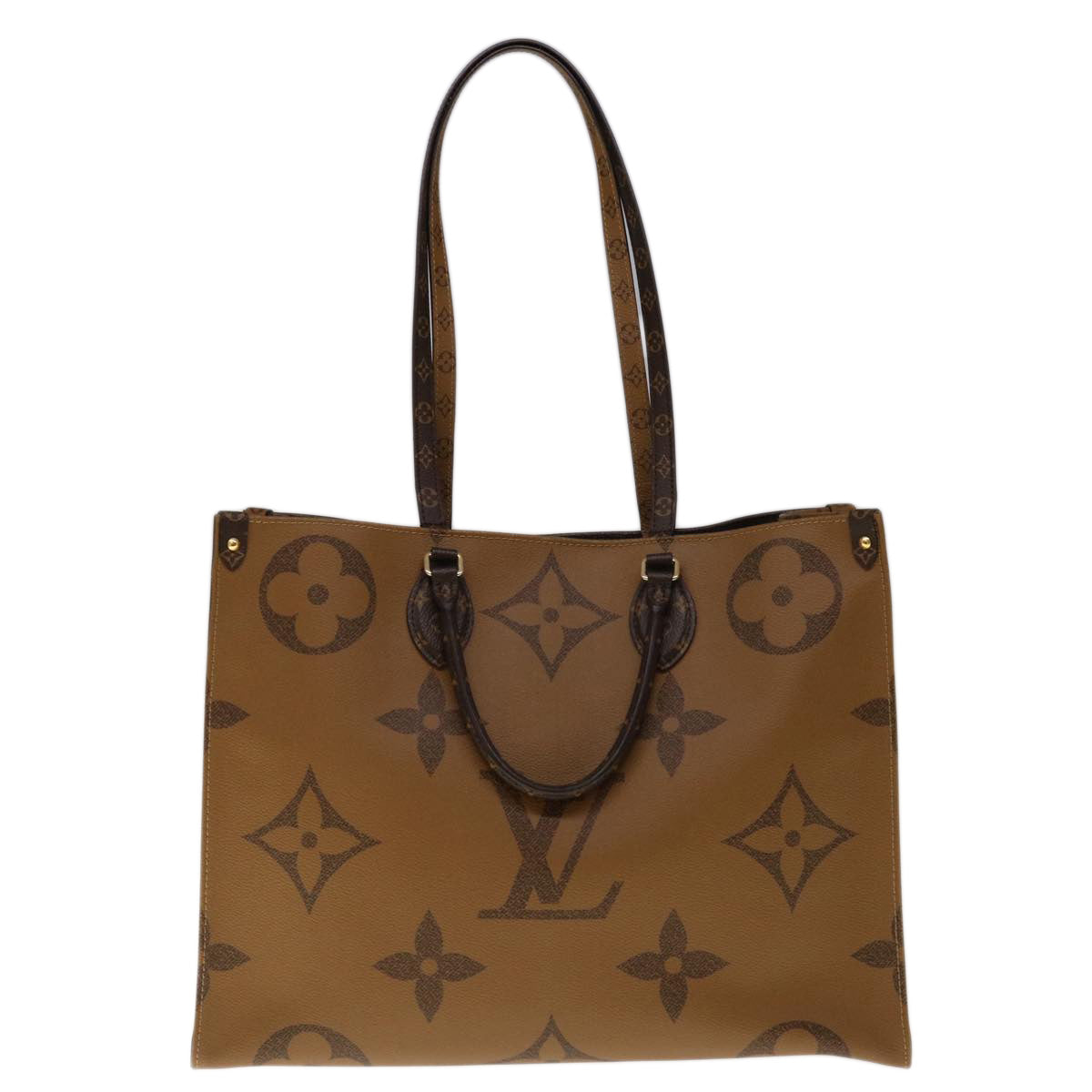 LOUIS VUITTON Monogram Reverse Giant On The Go GM Tote Bag M45320 Auth 65248SAV