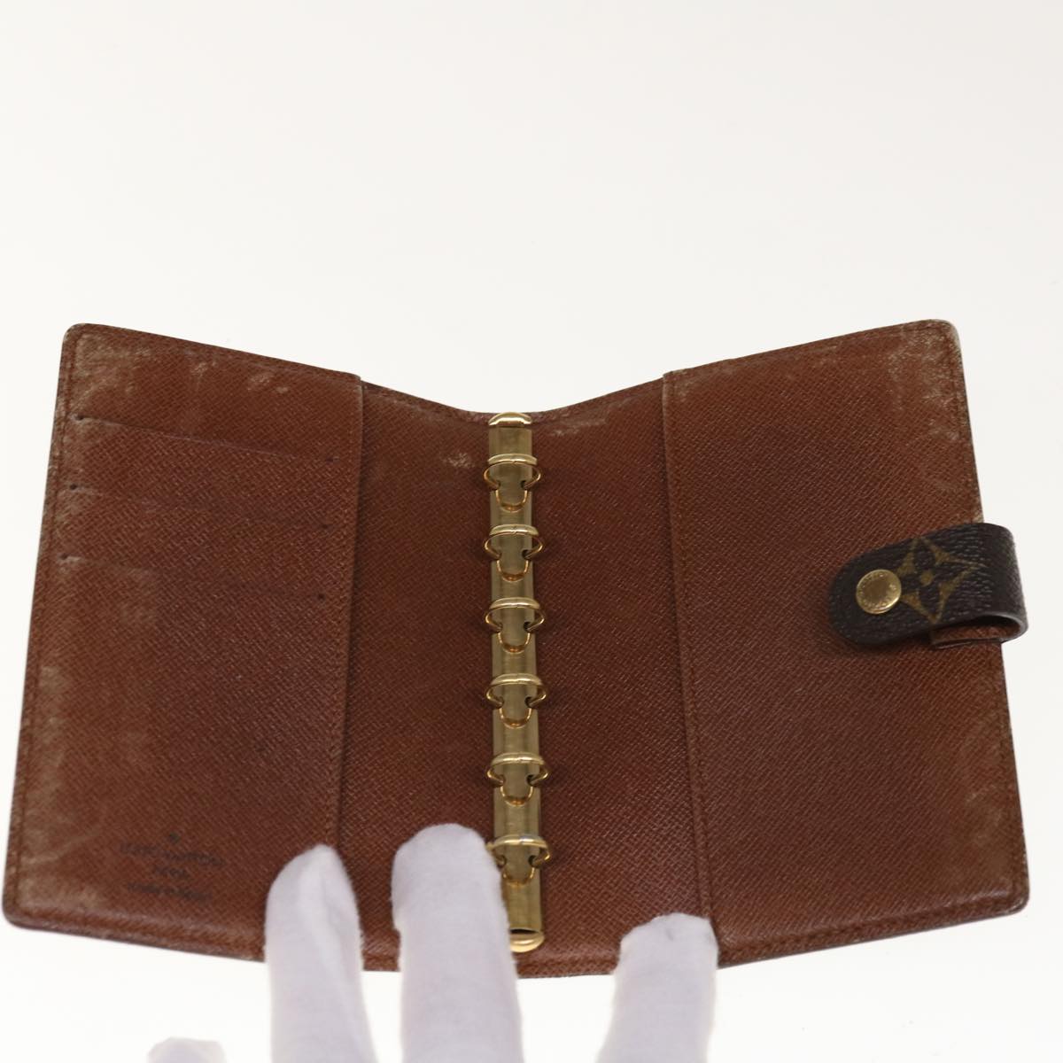 LOUIS VUITTON Monogram Agenda PM Day Planner Cover R20005 LV Auth 65348