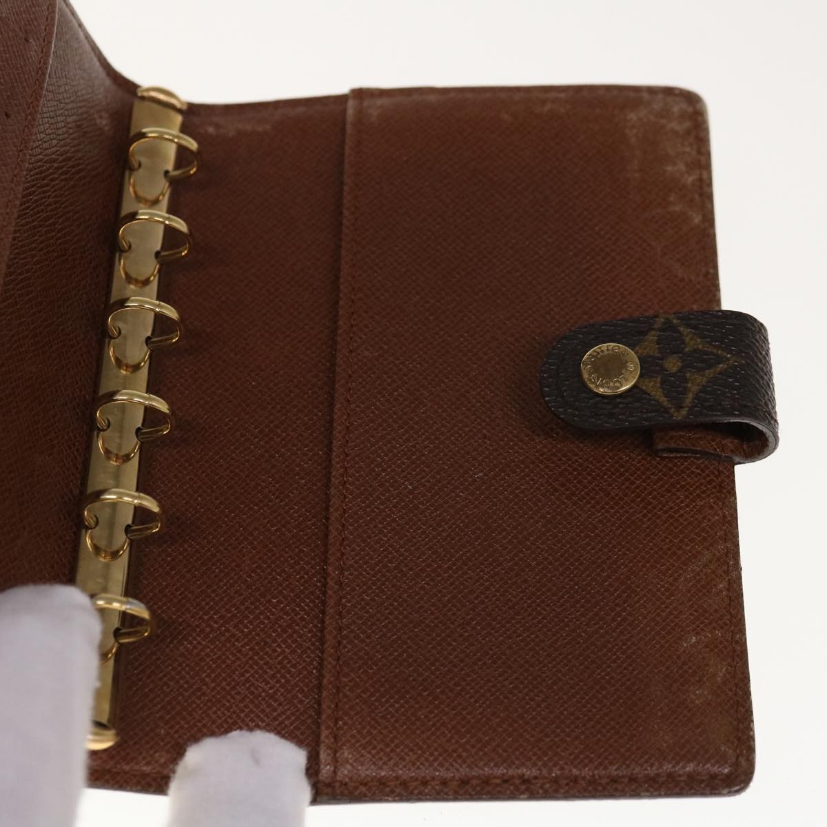 LOUIS VUITTON Monogram Agenda PM Day Planner Cover R20005 LV Auth 65348