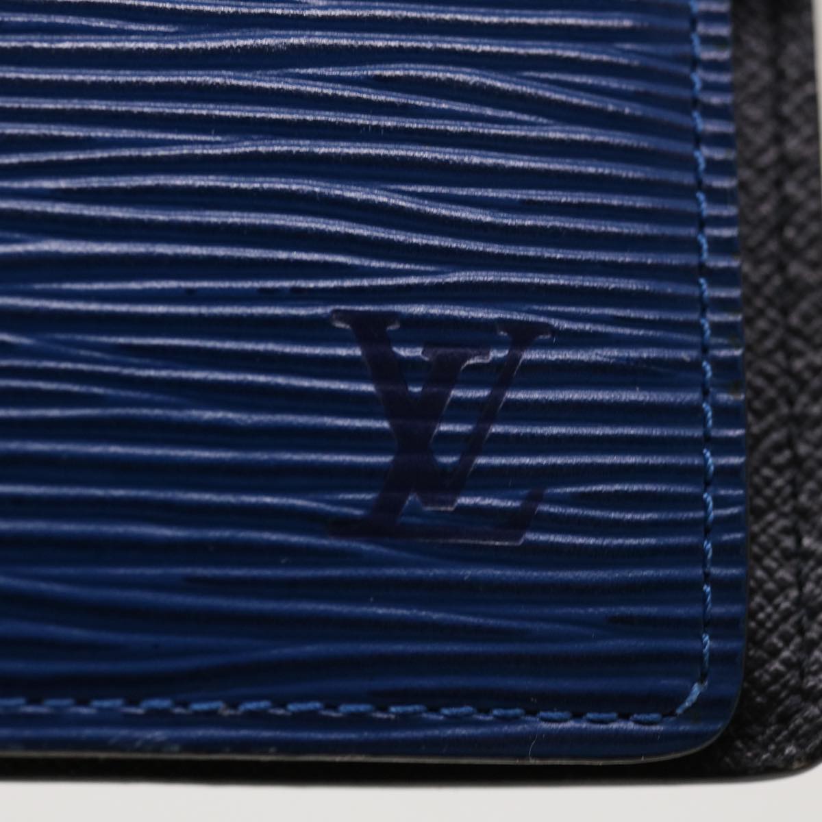 LOUIS VUITTON Epi Agenda PM Day Planner Cover Blue R20055 LV Auth 65349