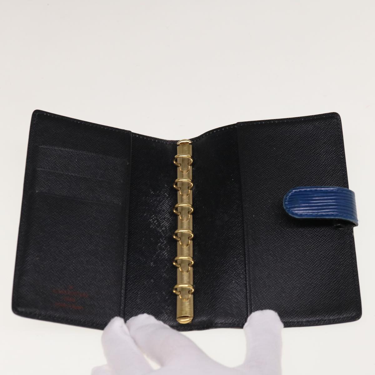 LOUIS VUITTON Epi Agenda PM Day Planner Cover Blue R20055 LV Auth 65349