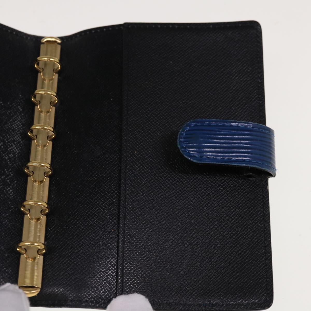 LOUIS VUITTON Epi Agenda PM Day Planner Cover Blue R20055 LV Auth 65349