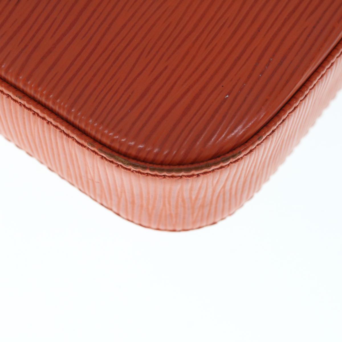 LOUIS VUITTON Epi Pochette Accessoires Pouch Orange Pimon M40778 LV Auth 65403
