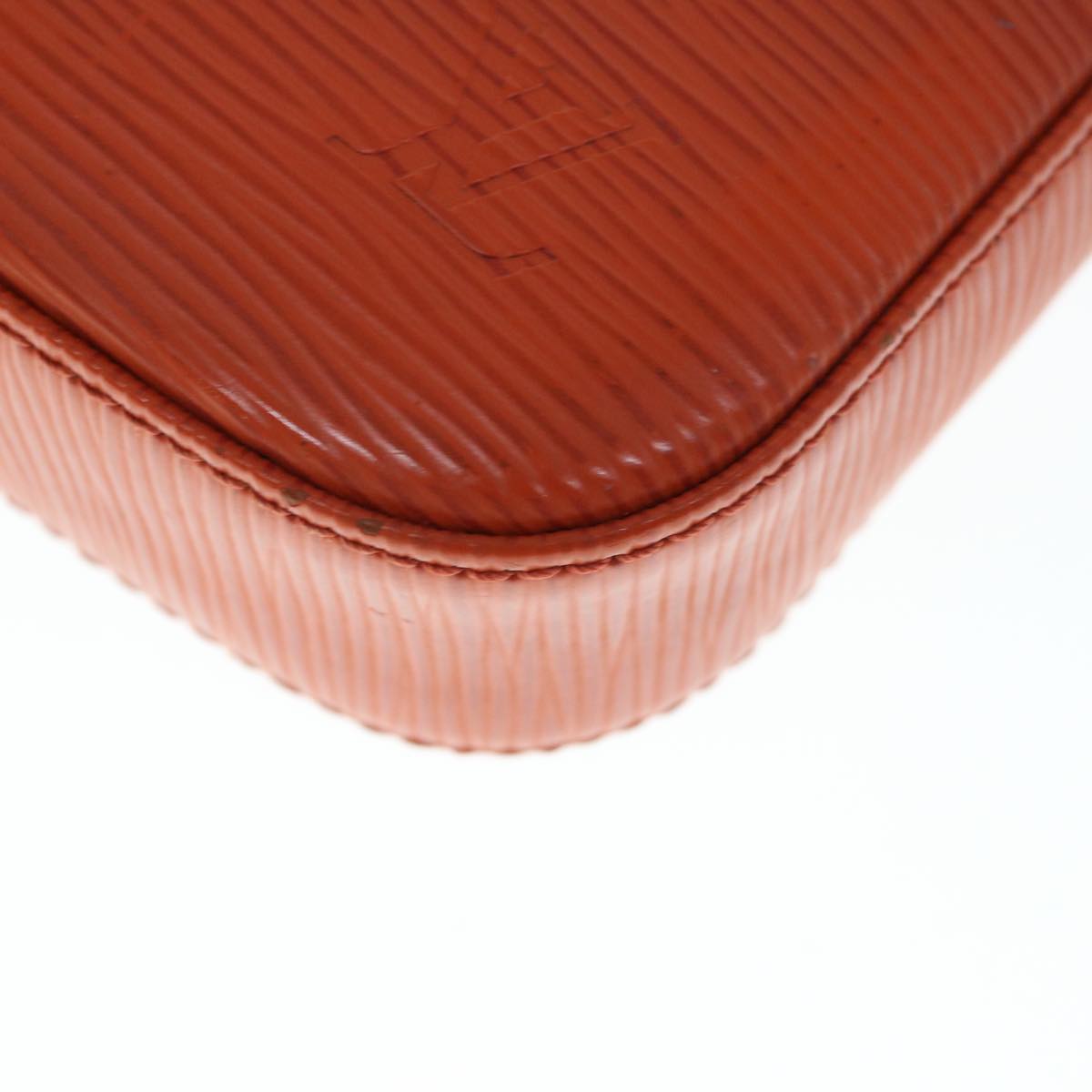 LOUIS VUITTON Epi Pochette Accessoires Pouch Orange Pimon M40778 LV Auth 65403