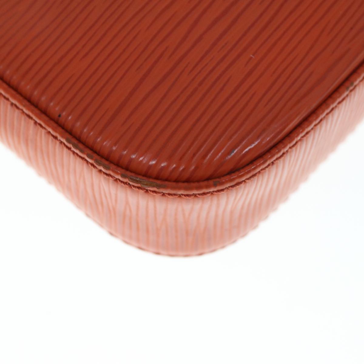 LOUIS VUITTON Epi Pochette Accessoires Pouch Orange Pimon M40778 LV Auth 65403