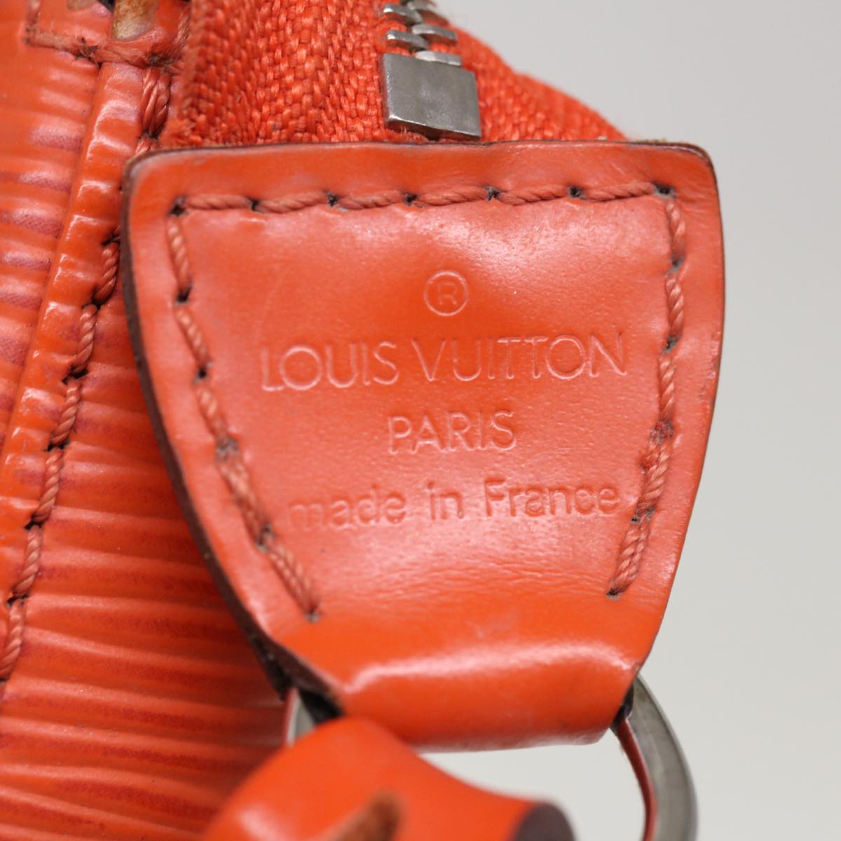 LOUIS VUITTON Epi Pochette Accessoires Pouch Orange Pimon M40778 LV Auth 65403