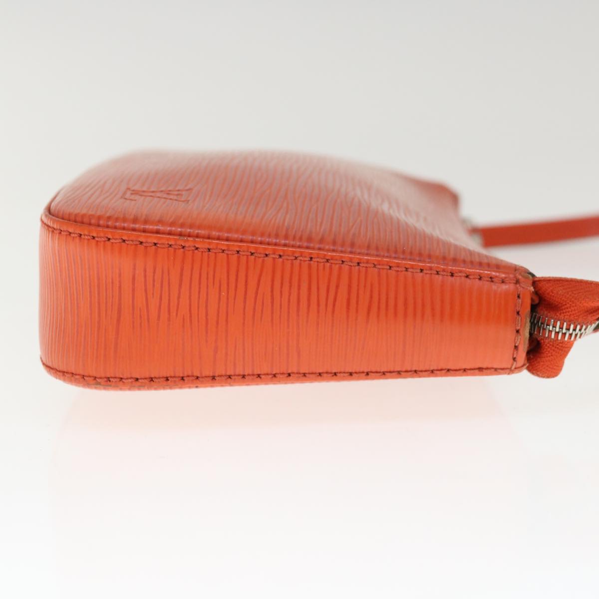 LOUIS VUITTON Epi Pochette Accessoires Pouch Orange Pimon M40778 LV Auth 65403