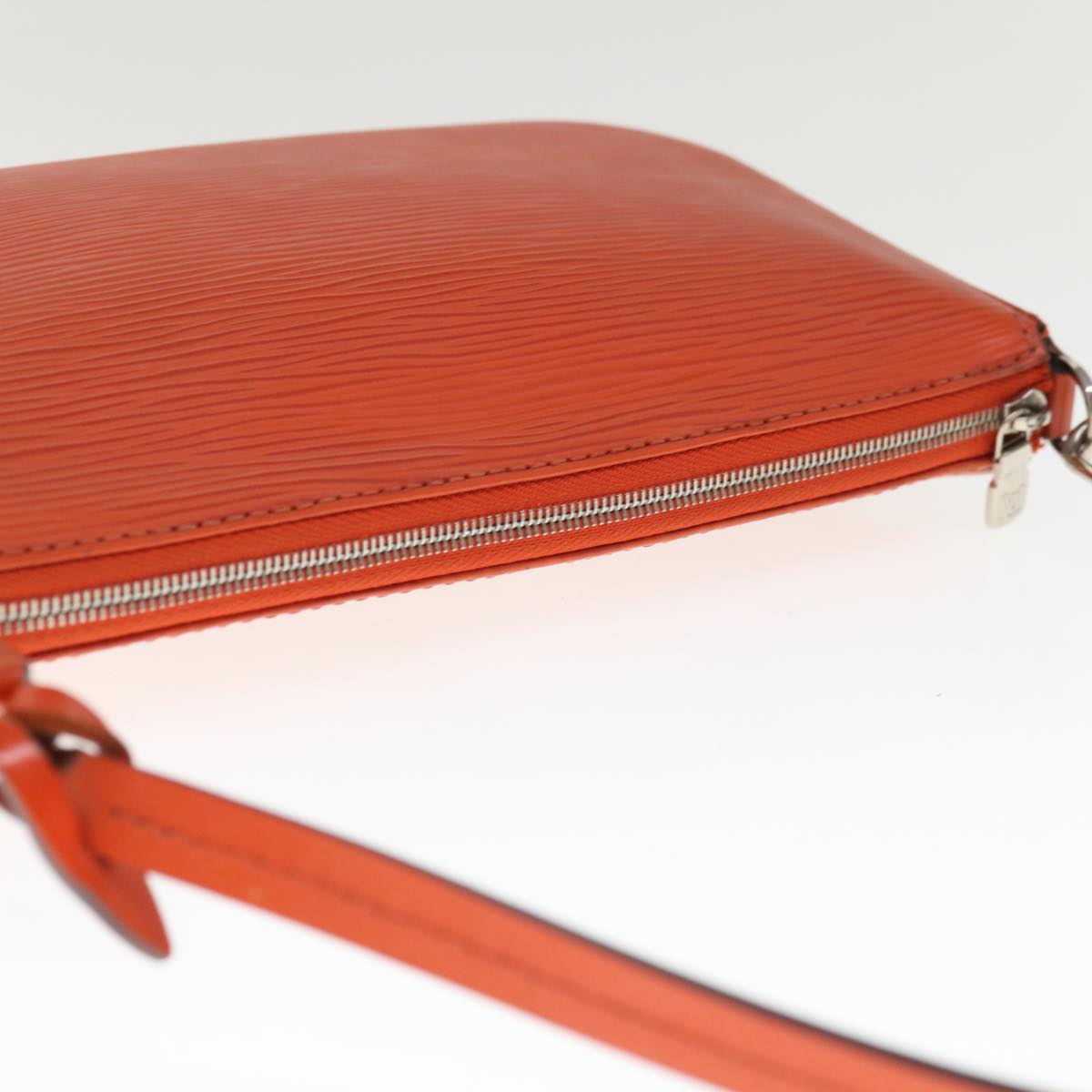 LOUIS VUITTON Epi Pochette Accessoires Pouch Orange Pimon M40778 LV Auth 65403