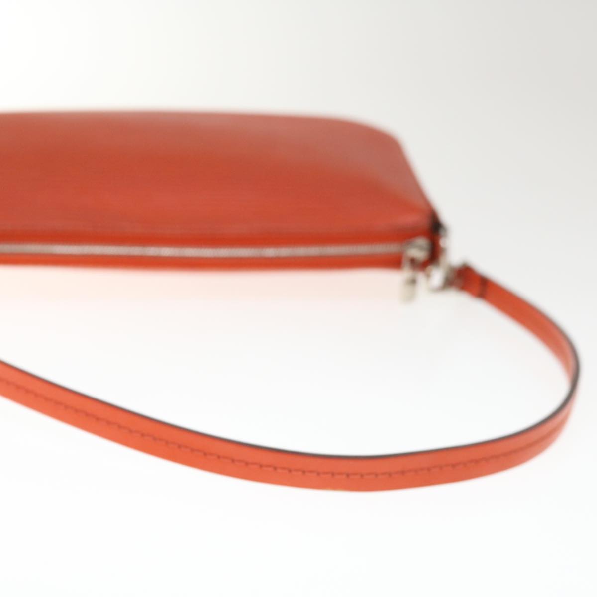 LOUIS VUITTON Epi Pochette Accessoires Pouch Orange Pimon M40778 LV Auth 65403