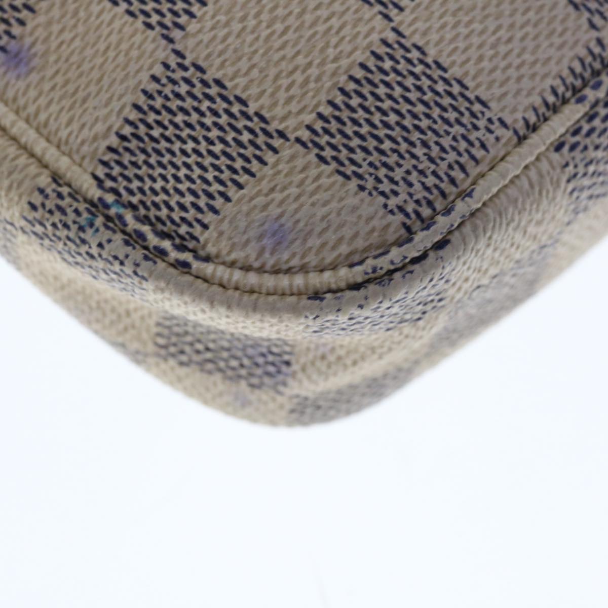 LOUIS VUITTON Damier Azur Pochette Accessoires Pouch N51986 LV Auth 65457
