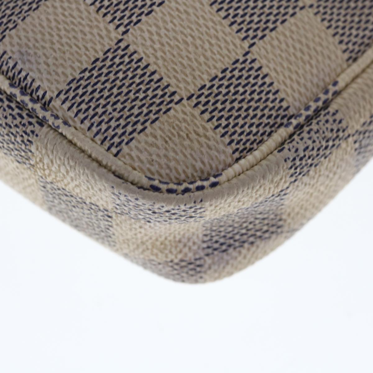 LOUIS VUITTON Damier Azur Pochette Accessoires Pouch N51986 LV Auth 65457