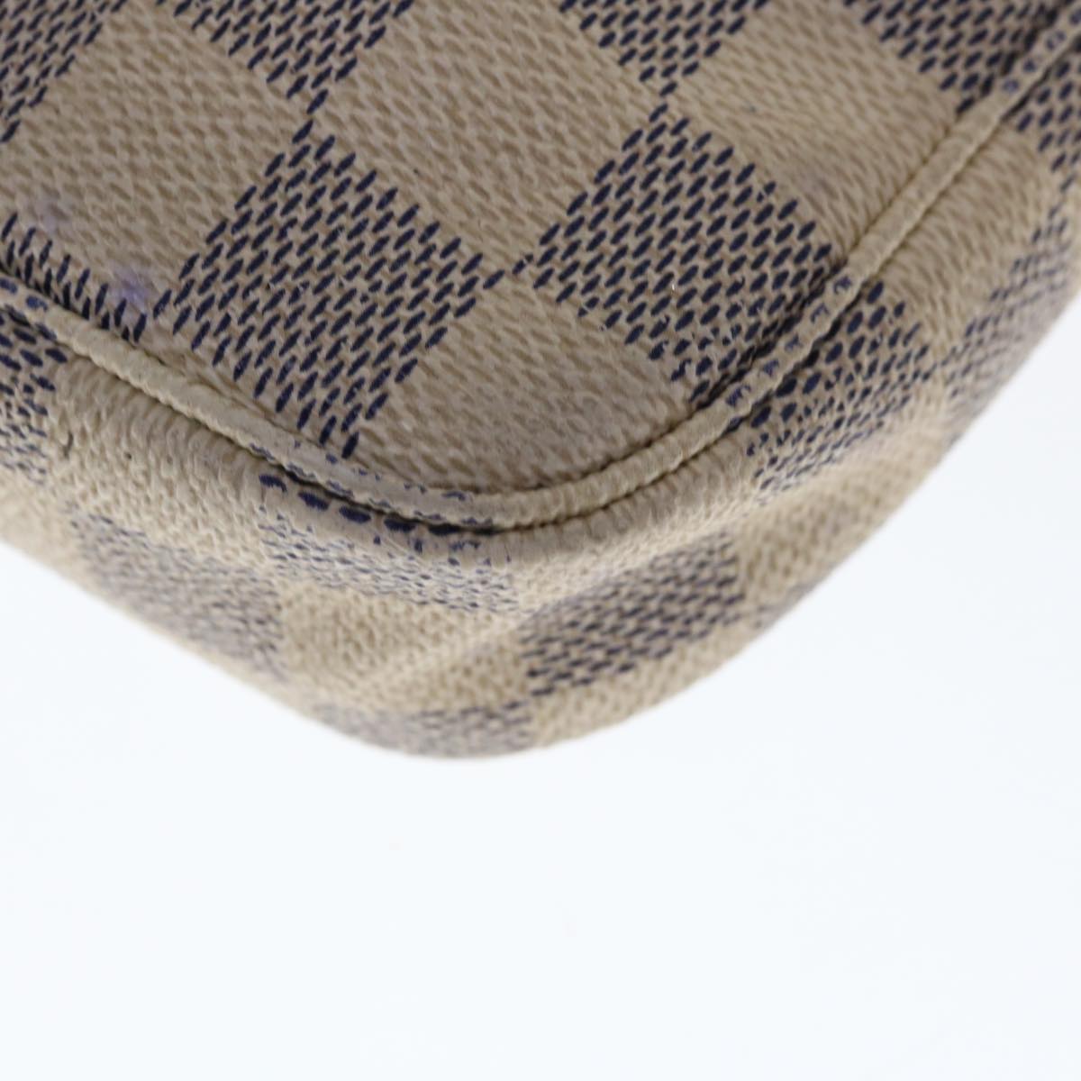 LOUIS VUITTON Damier Azur Pochette Accessoires Pouch N51986 LV Auth 65457