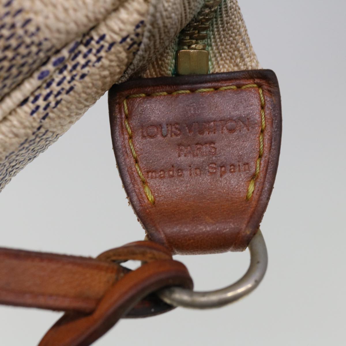 LOUIS VUITTON Damier Azur Pochette Accessoires Pouch N51986 LV Auth 65457