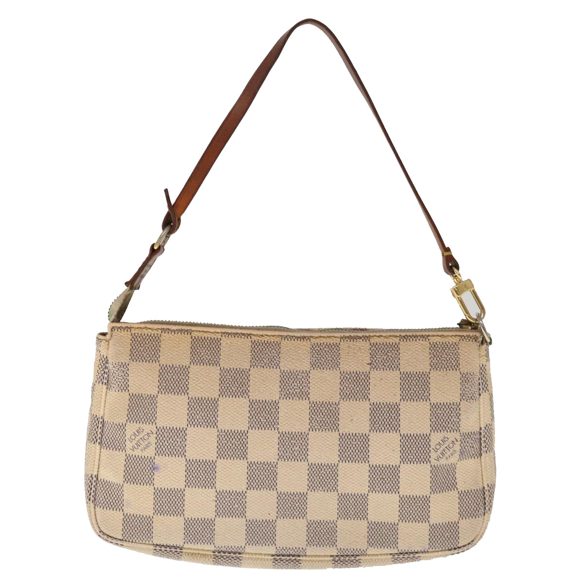 LOUIS VUITTON Damier Azur Pochette Accessoires Pouch N51986 LV Auth 65457