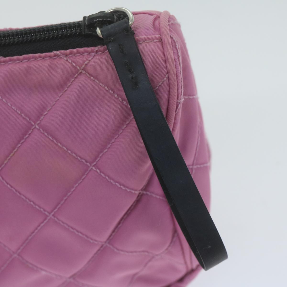 PRADA Pouch Nylon Pink Auth 65462