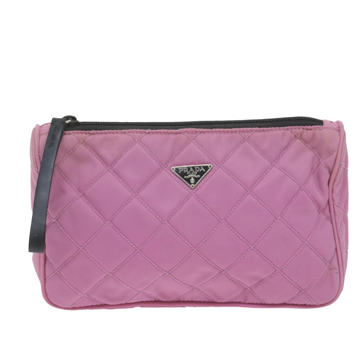 PRADA Pouch Nylon Pink Auth 65462
