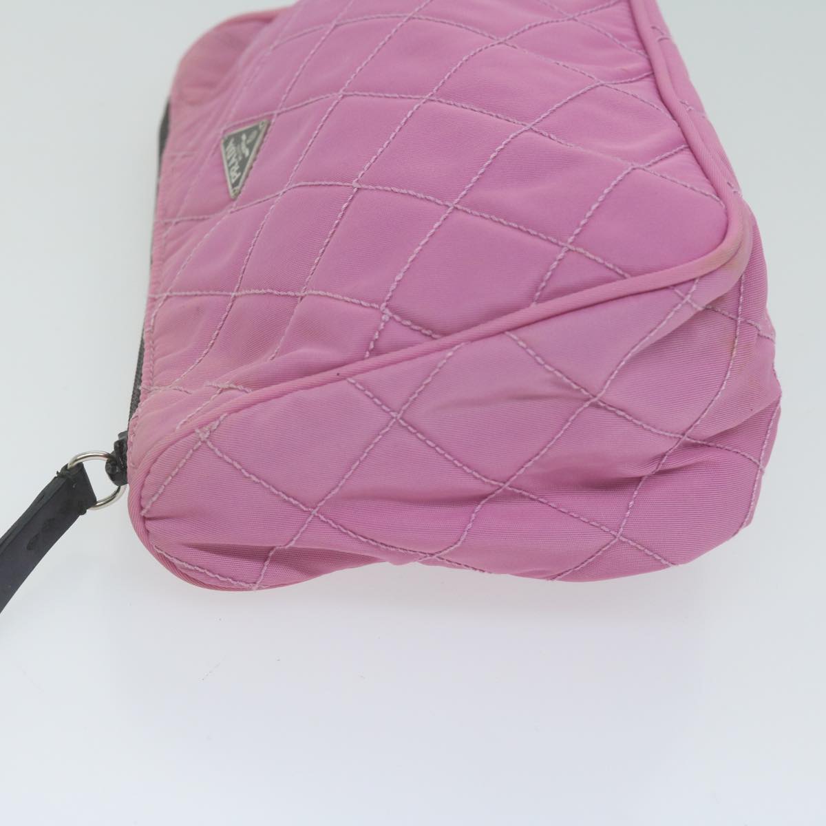 PRADA Pouch Nylon Pink Auth 65462