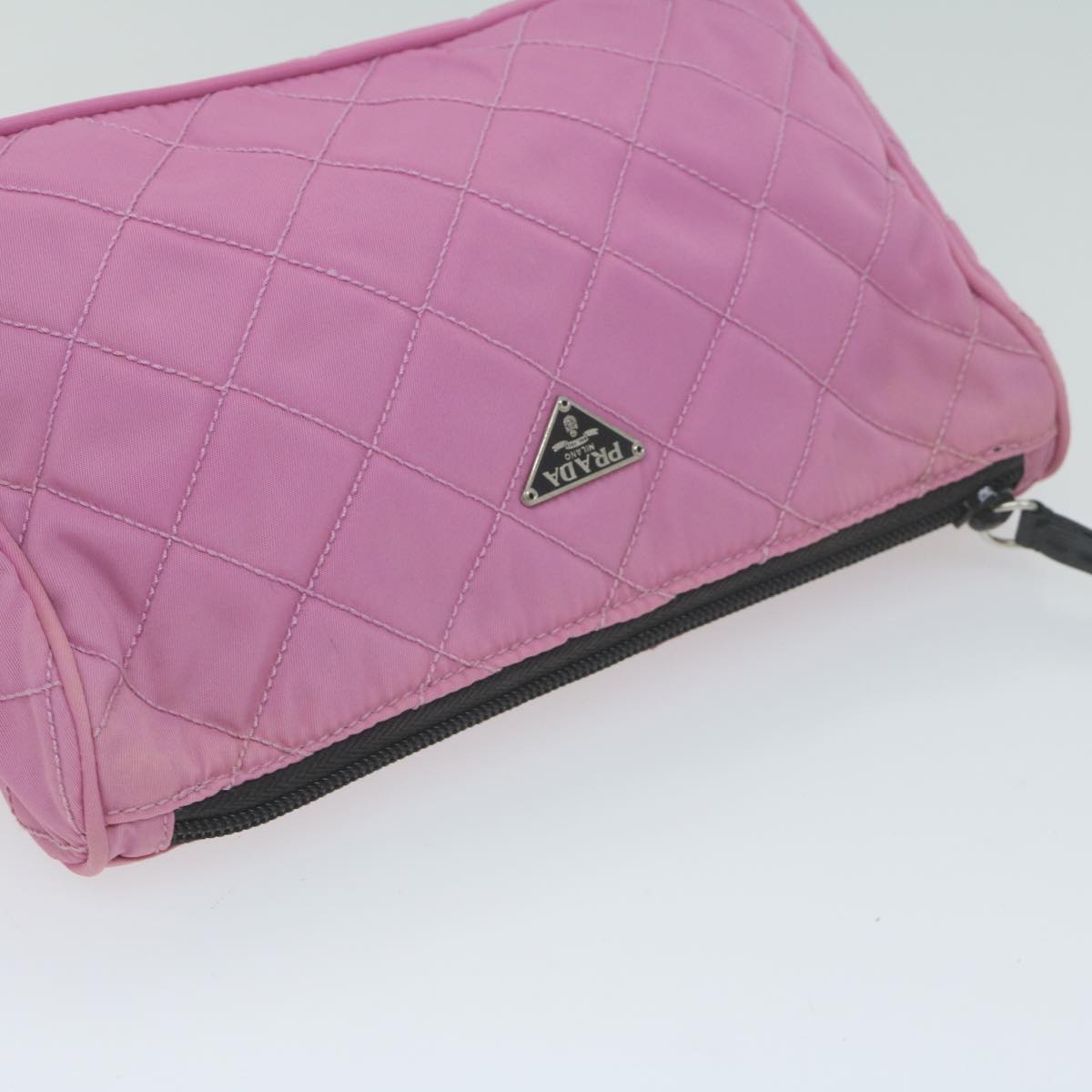 PRADA Pouch Nylon Pink Auth 65462