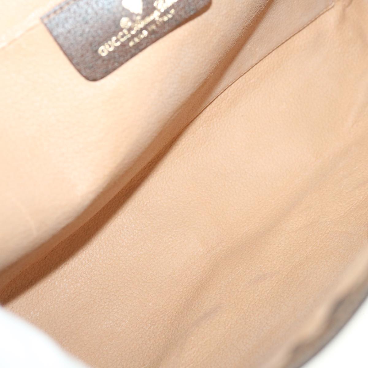 GUCCI GG Supreme Web Sherry Line Clutch Bag PVC Beige Red 156 01 031 Auth 65626