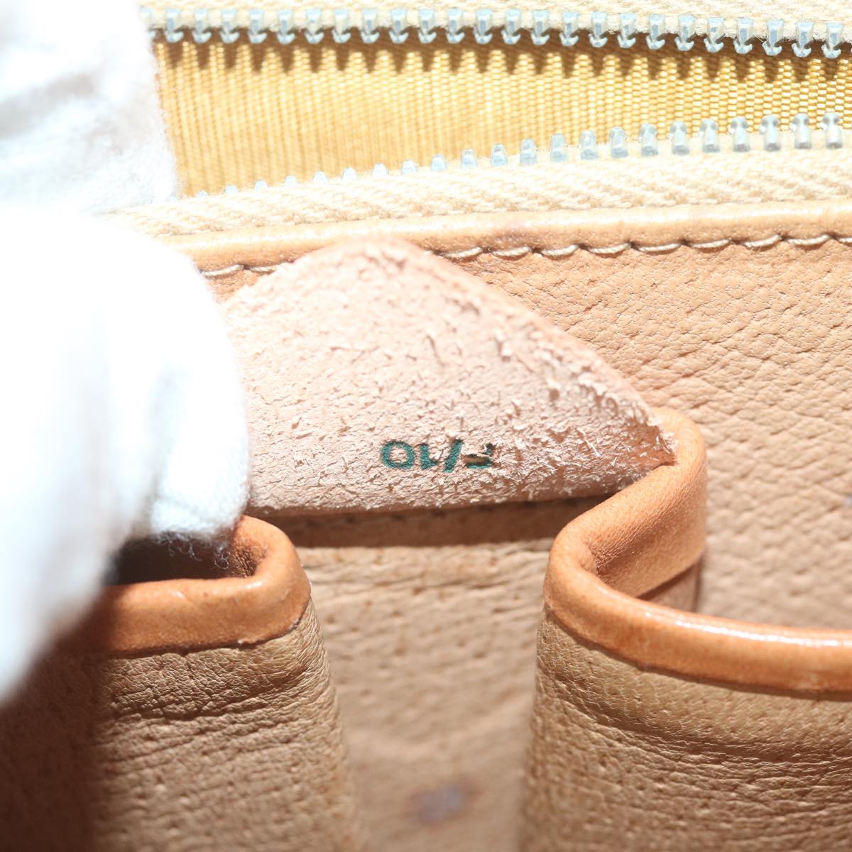 CELINE Macadam Canvas Shoulder Bag PVC Leather Brown Auth 65644