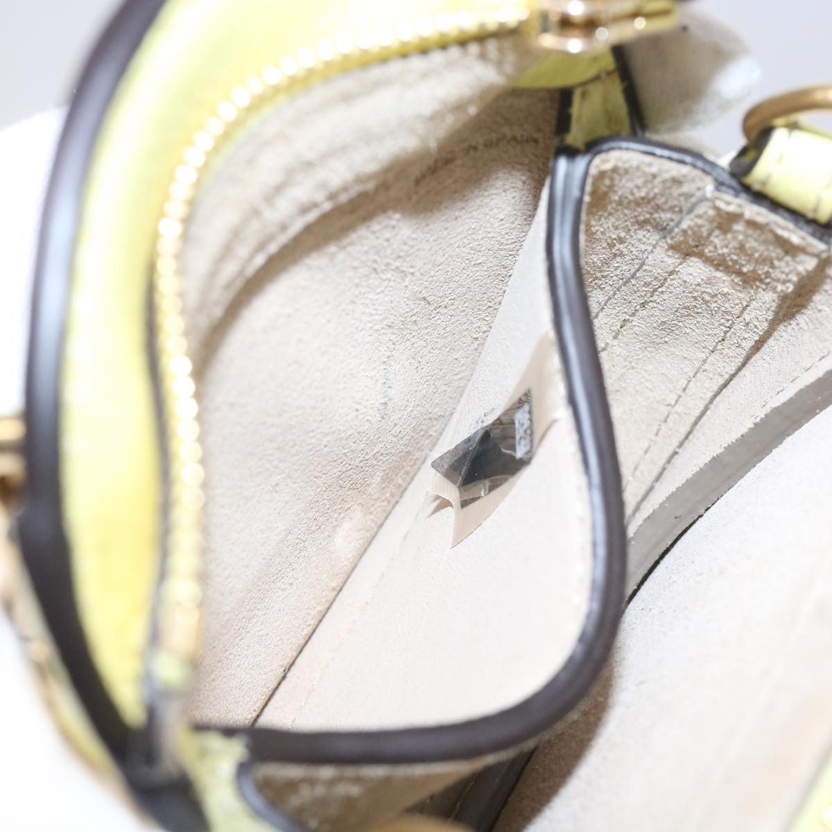 Chloe Pixy Hand Bag Suede Leather 2way Yellow Auth 65664V