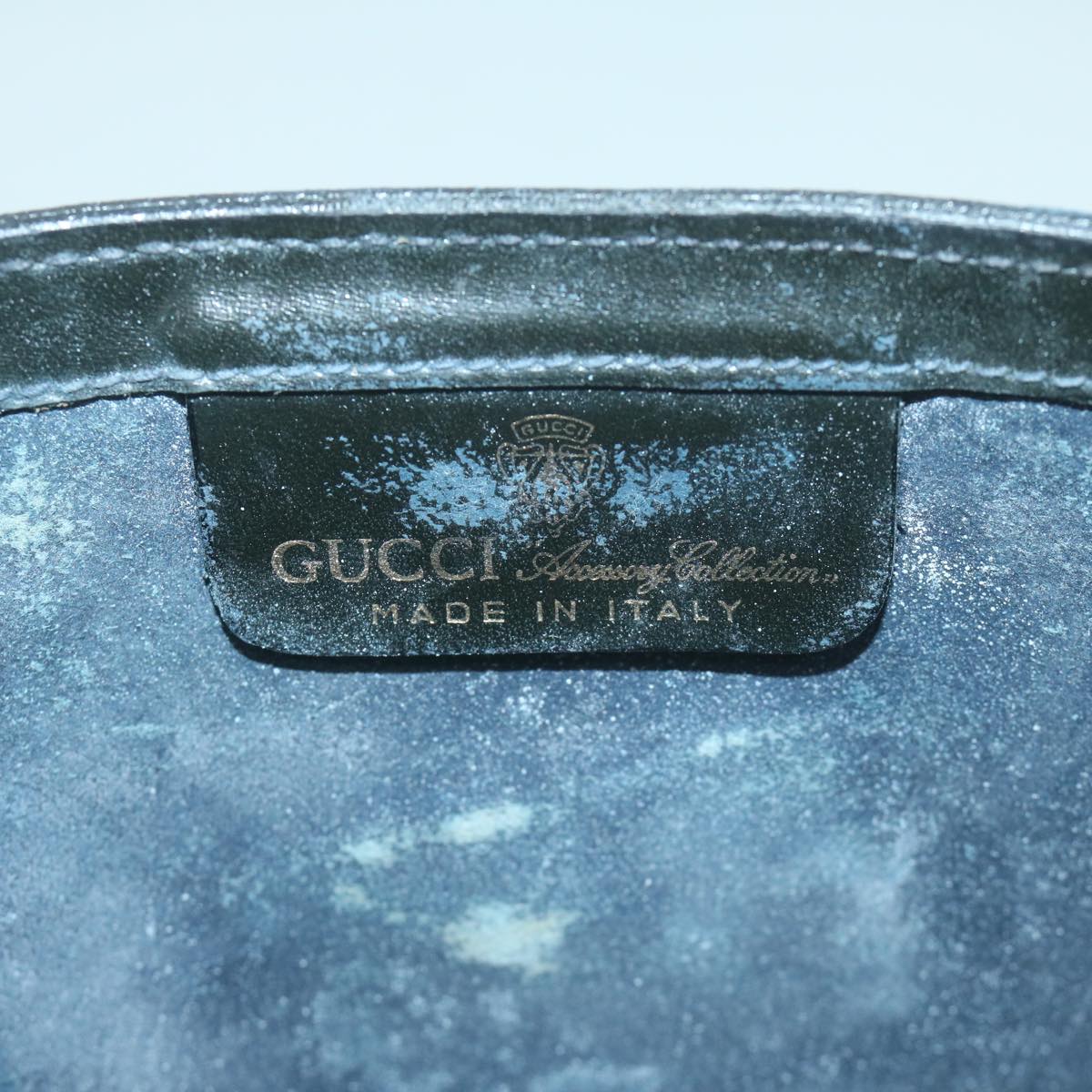 GUCCI Sherry Line Clutch Bag Suede Black Red Navy 37 014 3088 Auth 65806
