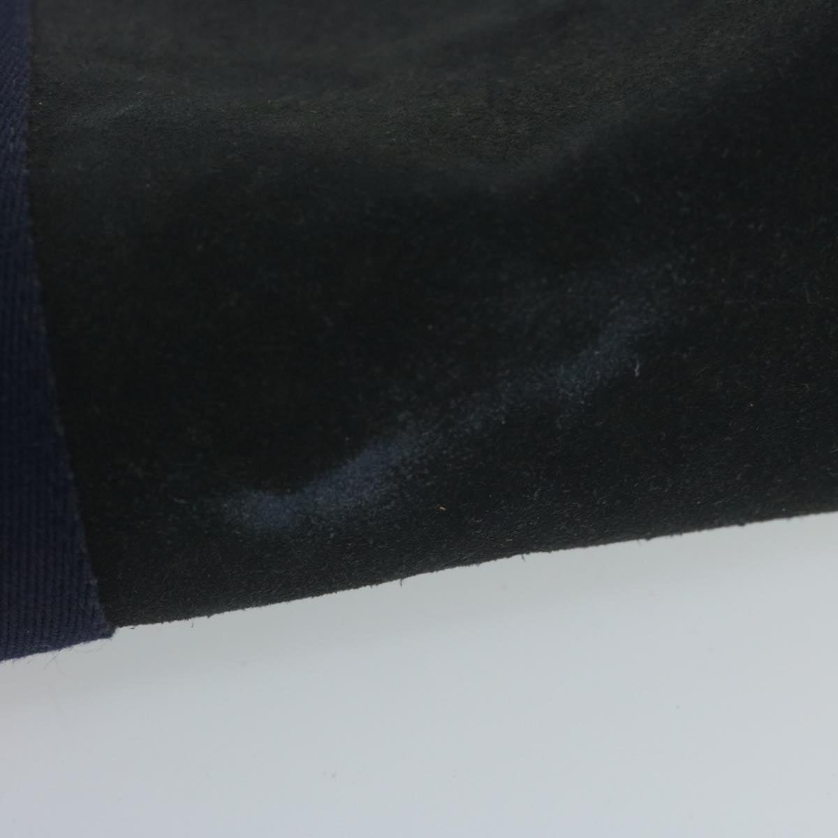 GUCCI Sherry Line Clutch Bag Suede Black Red Navy 37 014 3088 Auth 65806
