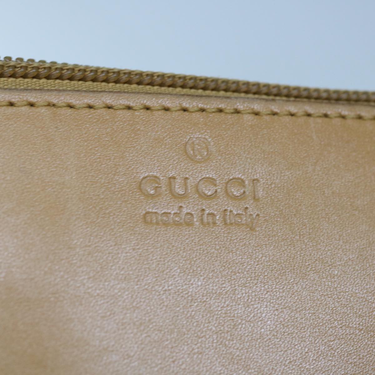 GUCCI GG Canvas Sherry Line Tote Bag Beige Orange 0190402 Auth 65970