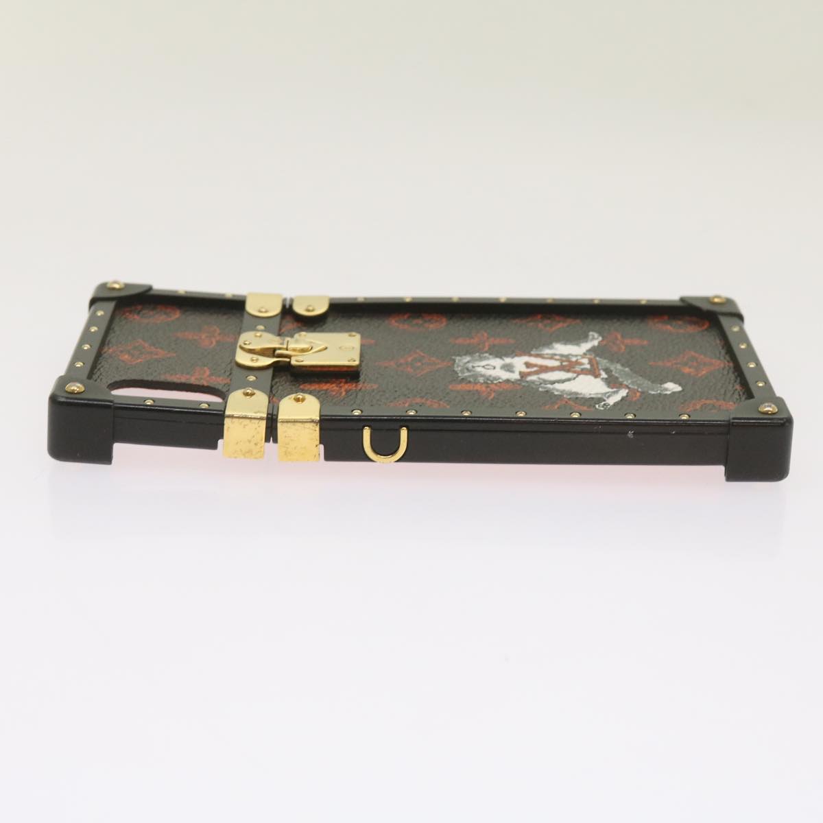 LOUIS VUITTON Transformed Monogram Cat Eye Trunk iPhone Case M63891 Auth 66181