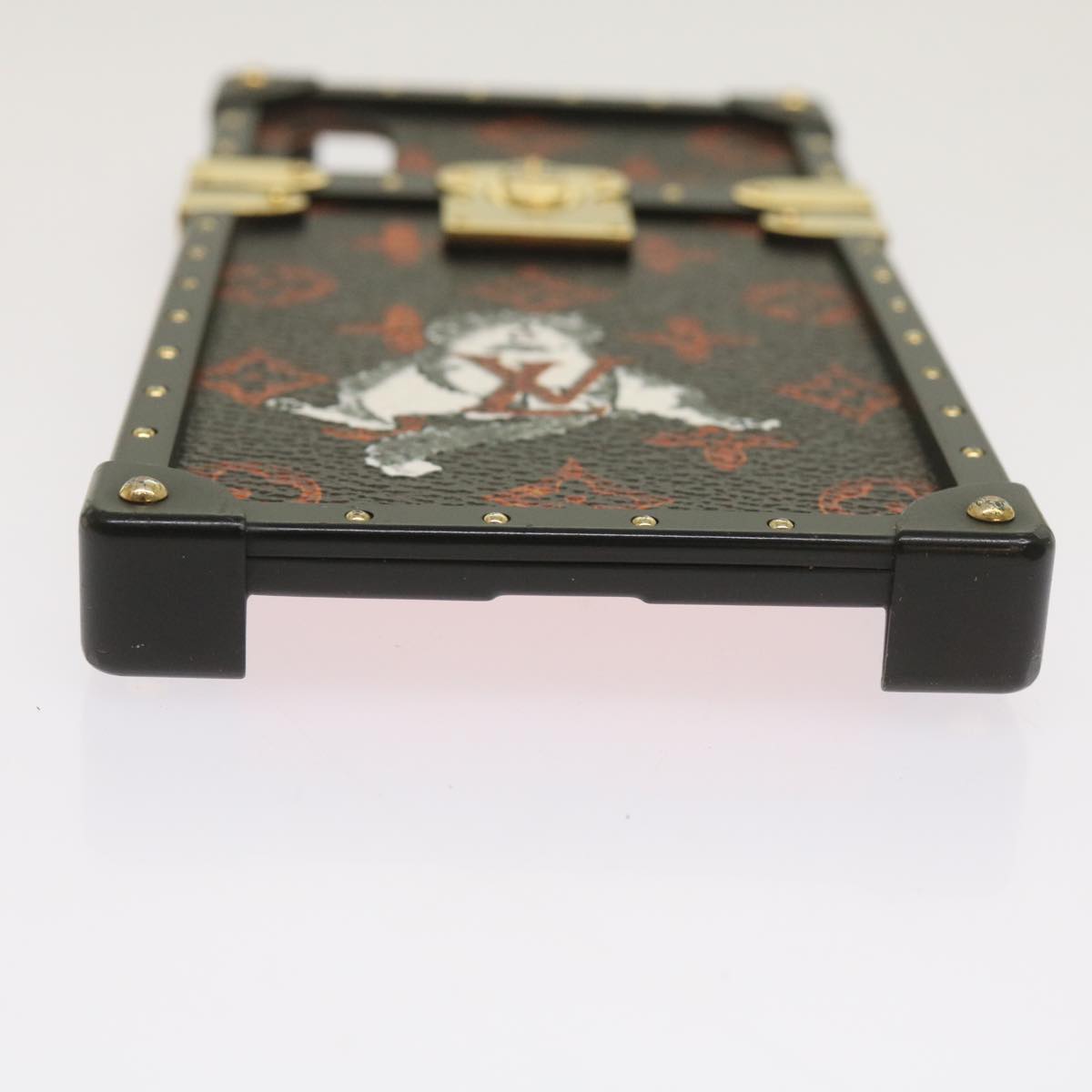 LOUIS VUITTON Transformed Monogram Cat Eye Trunk iPhone Case M63891 Auth 66181