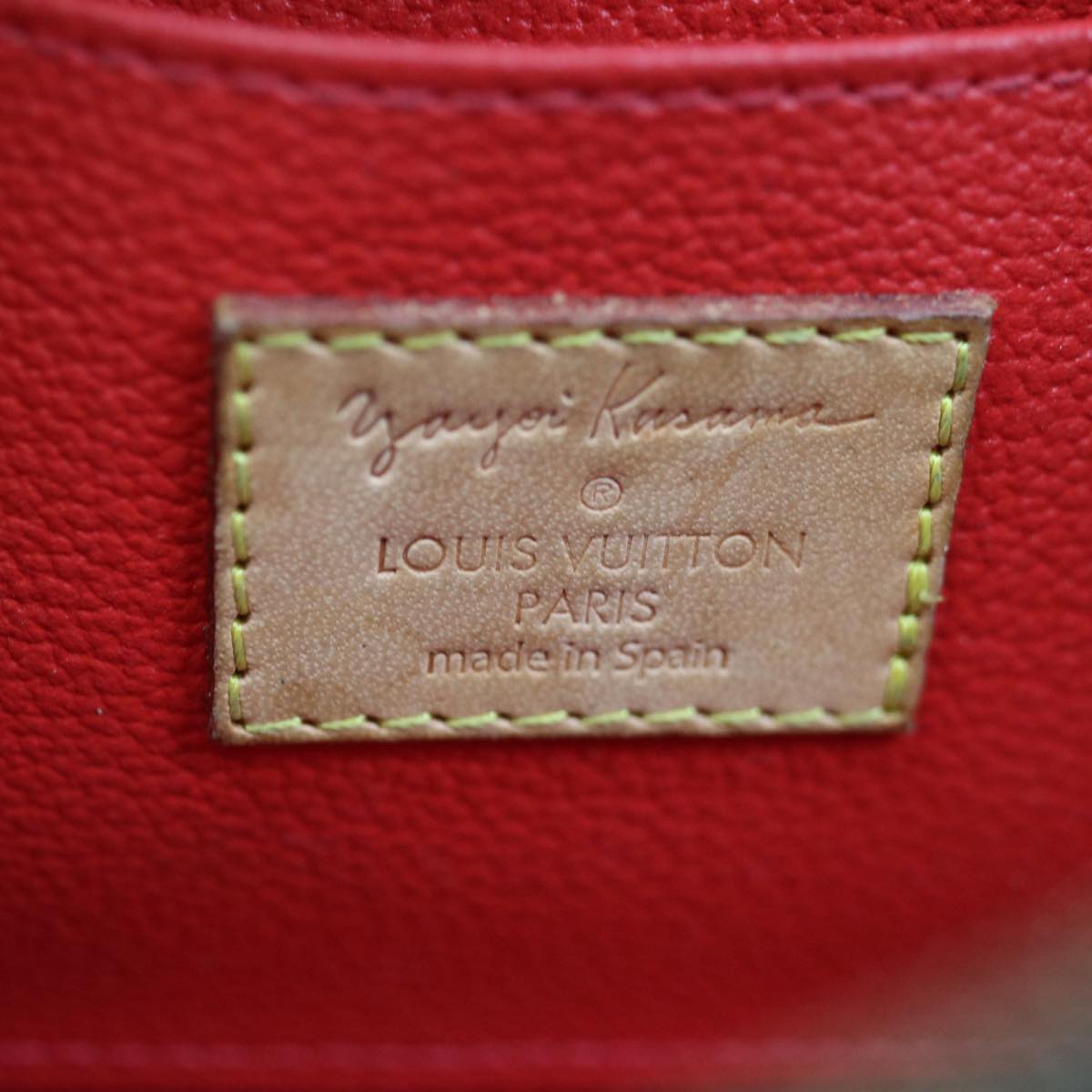 LOUIS VUITTON Monogram Yayoi Kusama Pochette Cosmetic PM Red M47347 Auth 66259