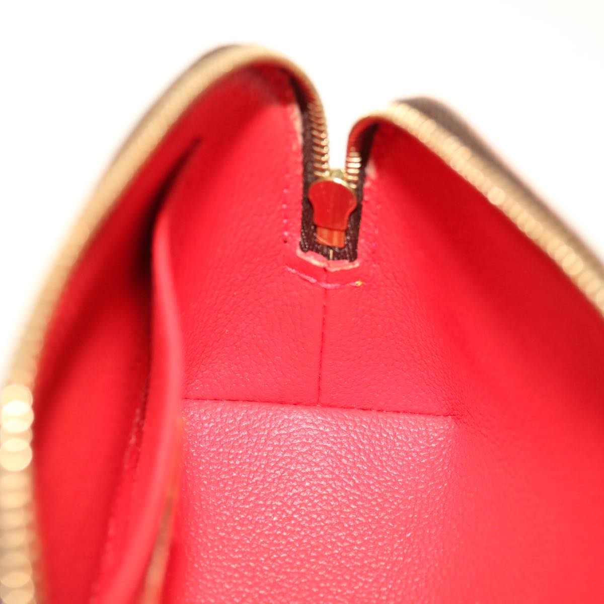 LOUIS VUITTON Monogram Yayoi Kusama Pochette Cosmetic PM Red M47347 Auth 66259