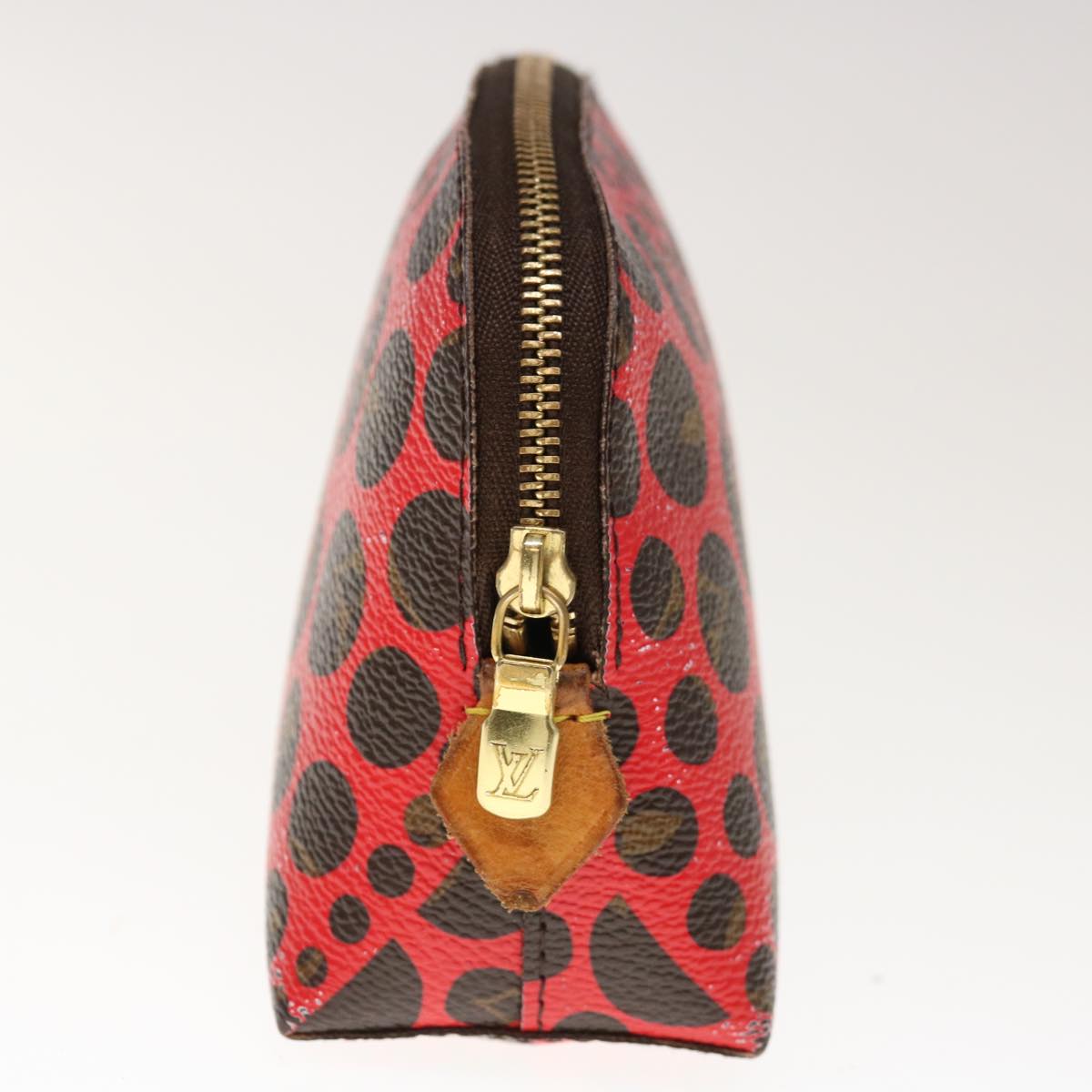 LOUIS VUITTON Monogram Yayoi Kusama Pochette Cosmetic PM Red M47347 Auth 66259