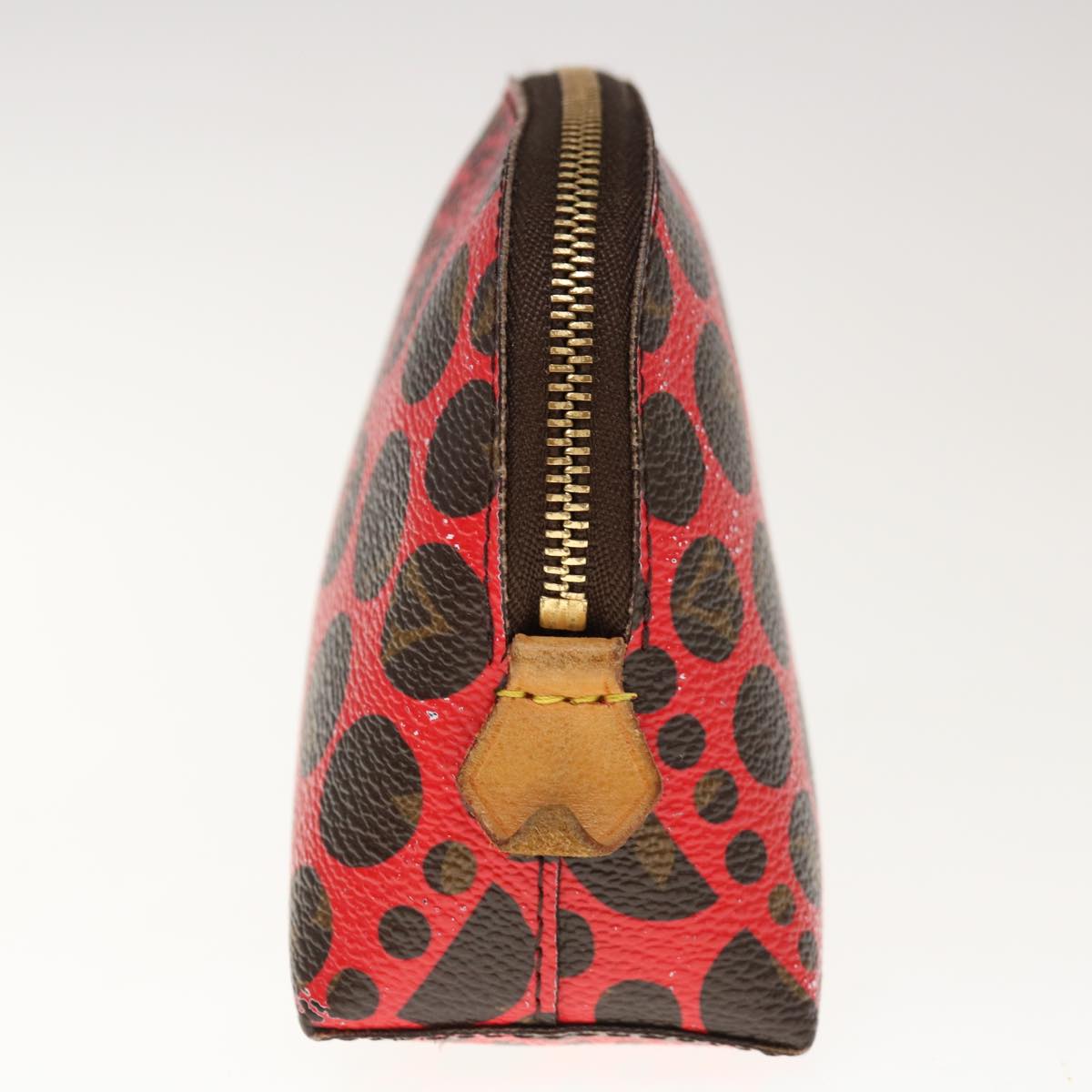 LOUIS VUITTON Monogram Yayoi Kusama Pochette Cosmetic PM Red M47347 Auth 66259