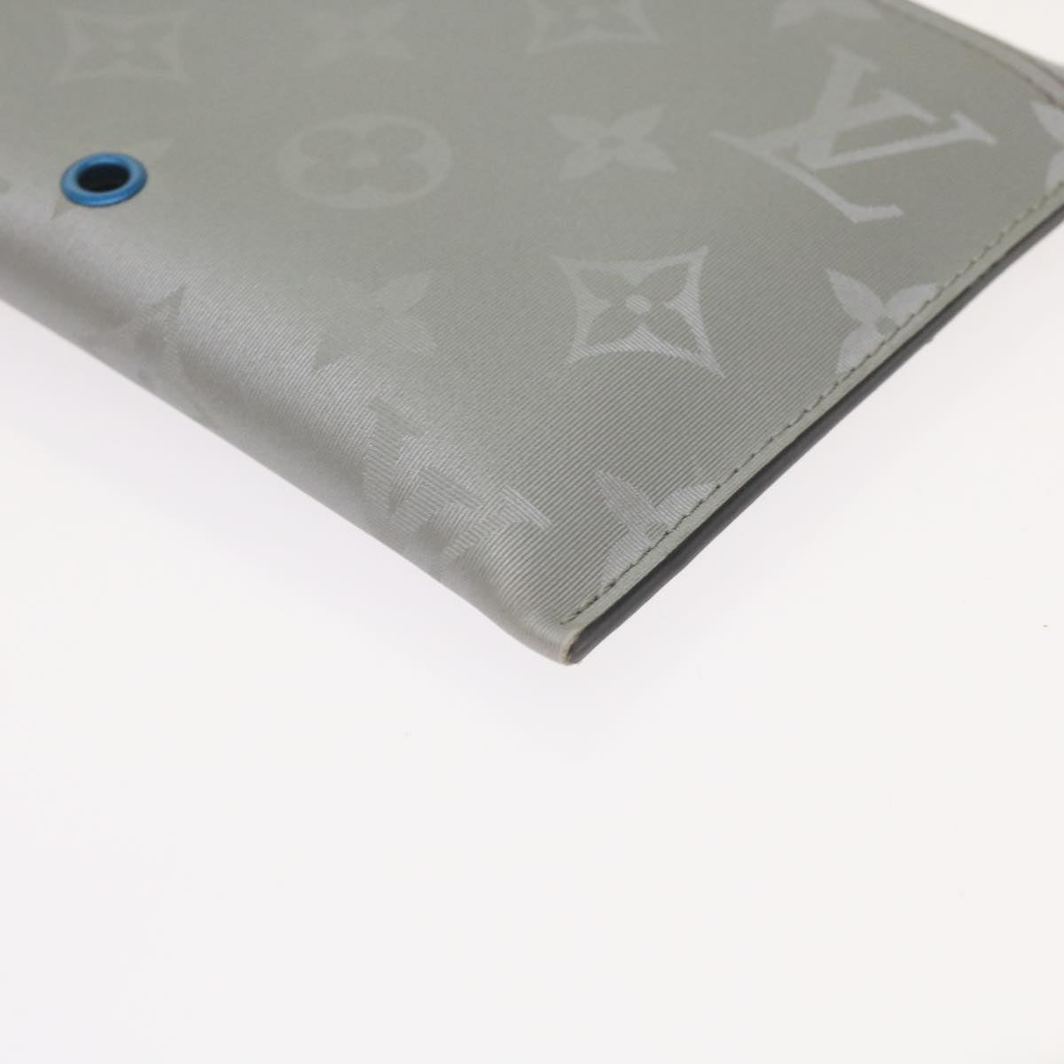 LOUIS VUITTON Monogram Satellite Alpha Pouch Silver M44178 LV Auth 66459SAM