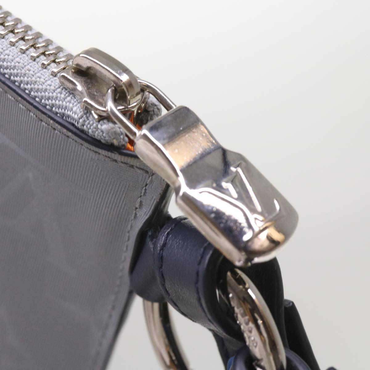 LOUIS VUITTON Monogram Satellite Alpha Pouch Silver M44178 LV Auth 66459SAM