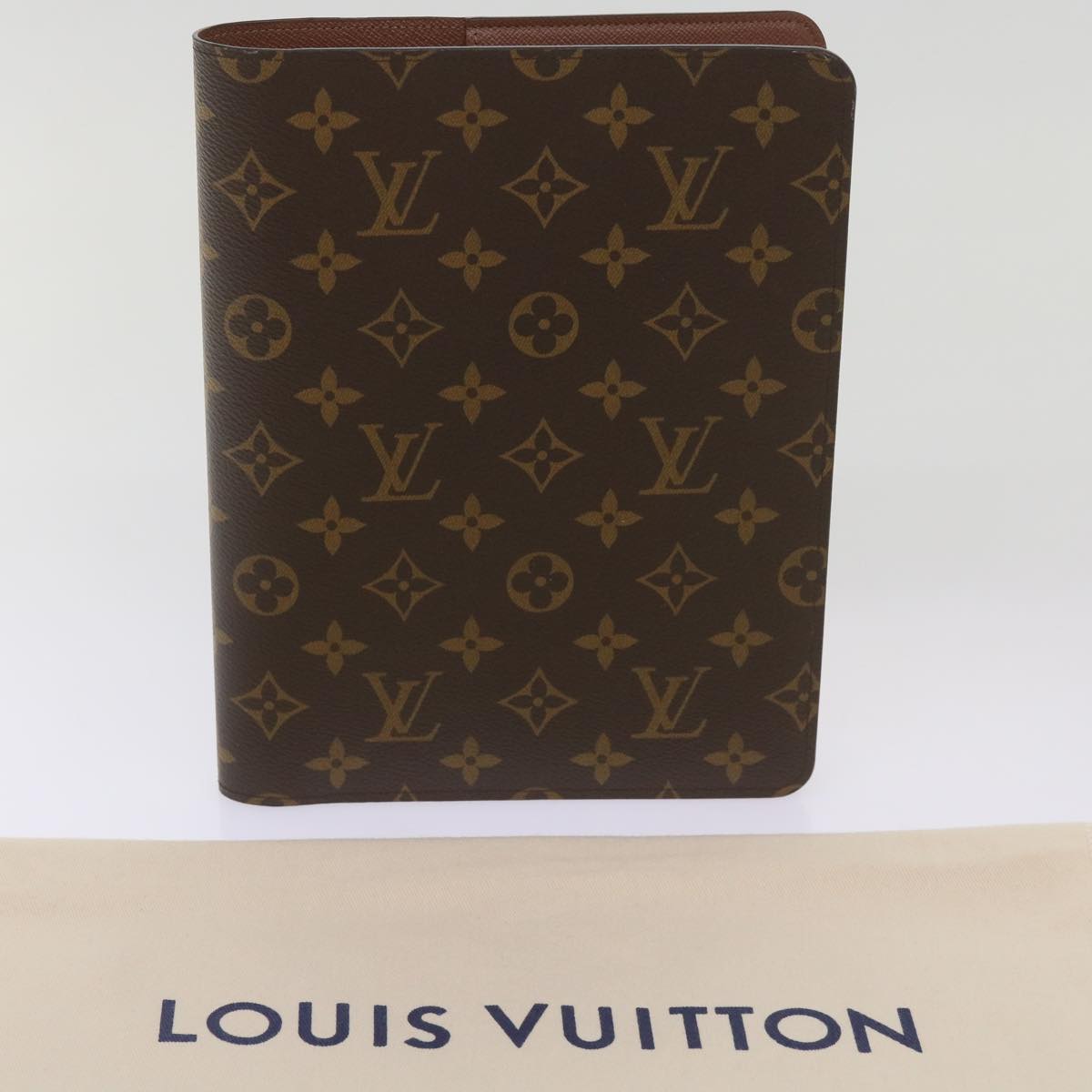 LOUIS VUITTON Monogram Agenda Bureau Day Planner Cover R20100 LV Auth 66633