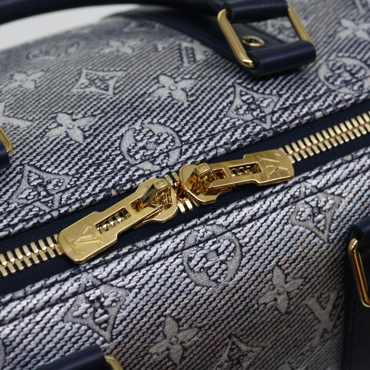 LOUIS VUITTON Laminated Jacquard Keepall Bandouliere 45 Bag M22923 Auth 66710SM