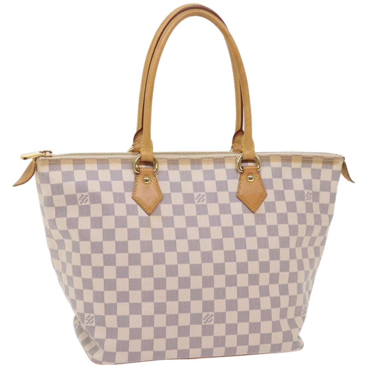 LOUIS VUITTON Damier Azur Saleya MM Tote Bag N51185 LV Auth 66788