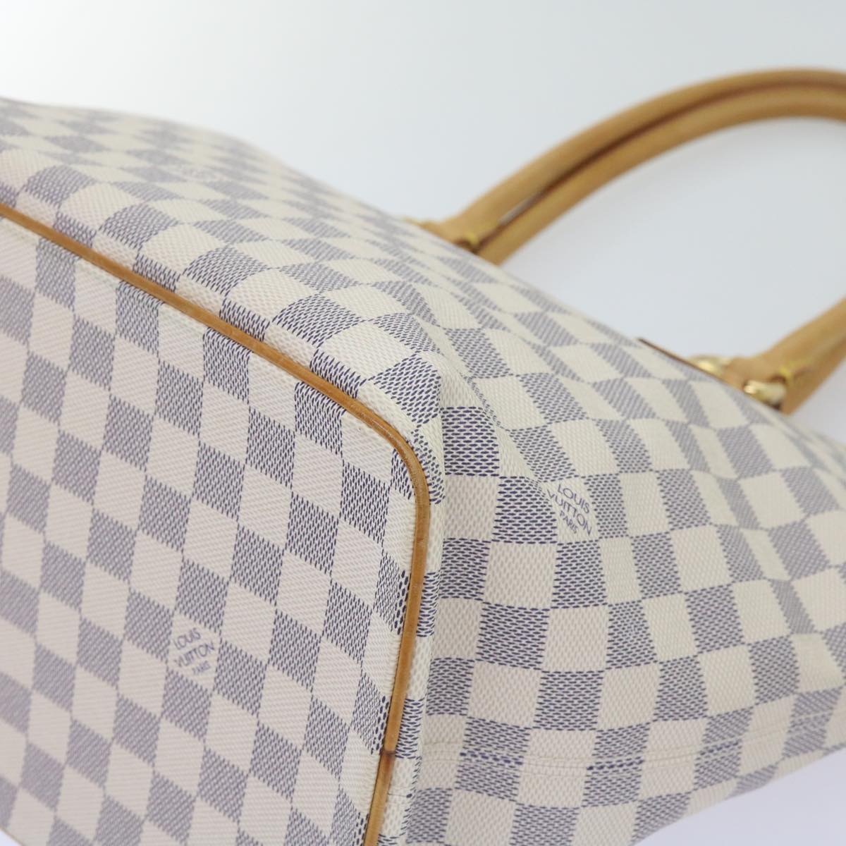 LOUIS VUITTON Damier Azur Saleya MM Tote Bag N51185 LV Auth 66788