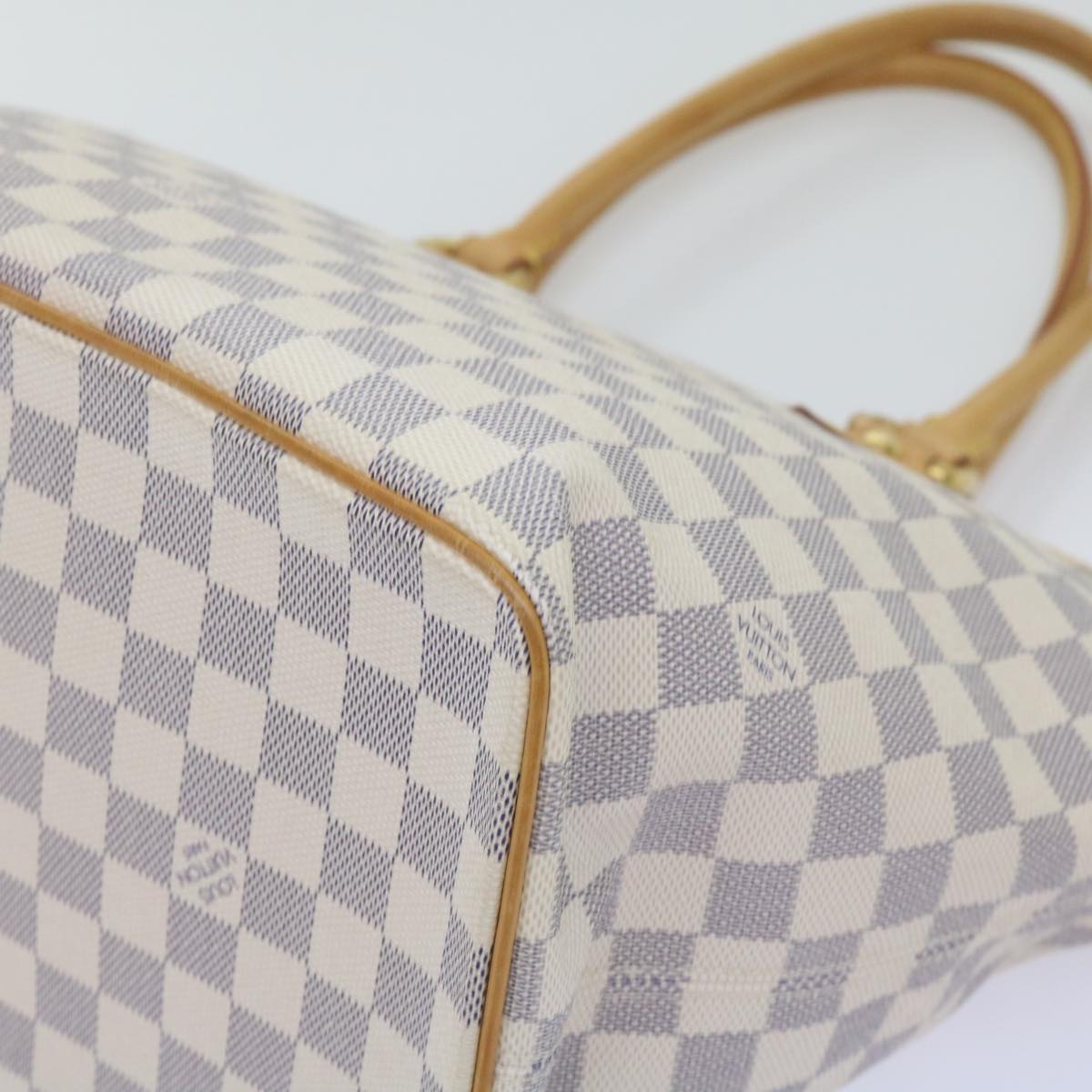 LOUIS VUITTON Damier Azur Saleya MM Tote Bag N51185 LV Auth 66788