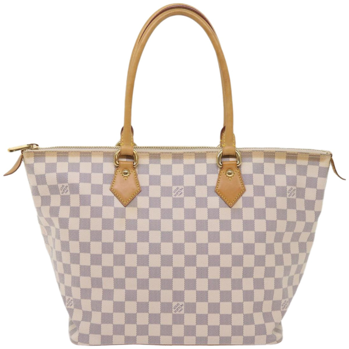 LOUIS VUITTON Damier Azur Saleya MM Tote Bag N51185 LV Auth 66788