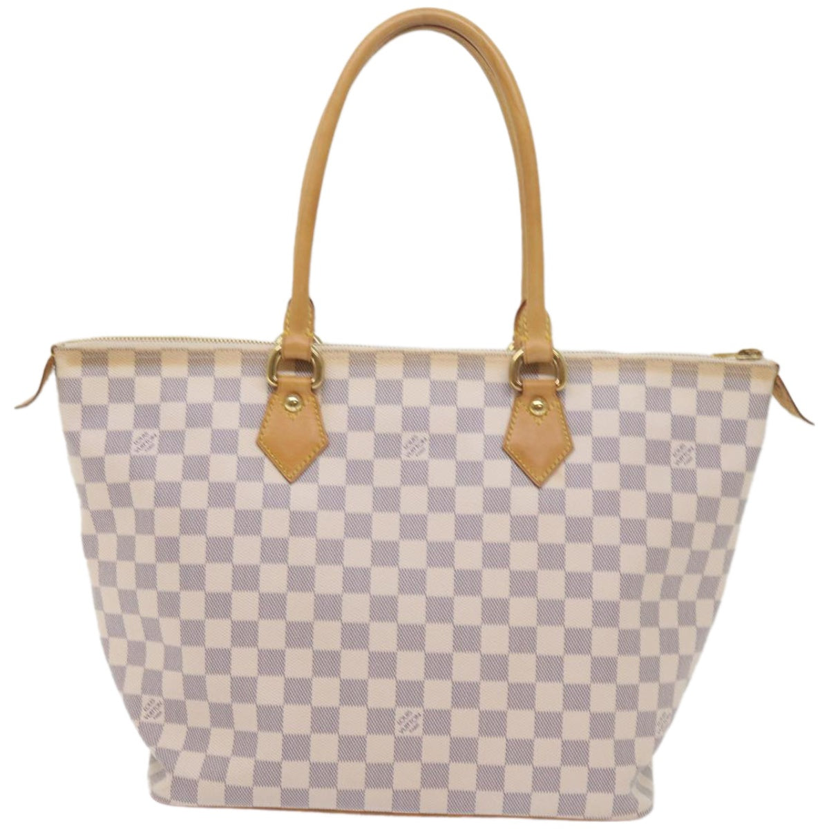 LOUIS VUITTON Damier Azur Saleya MM Tote Bag N51185 LV Auth 66788